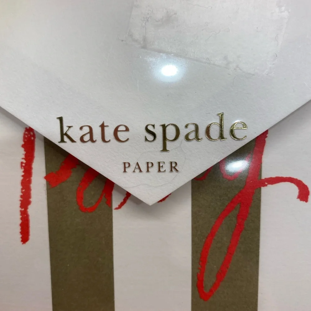 Kate Spade 10’Come to a Party Fold Over Invitations Crane & Co Stationary NWT